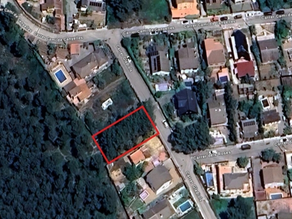 Ref. 7-ALSV0030/1088 - Unique opportunity! Flat plot of 478 m² in the Vora-Sitges Urbanization, Canyelles