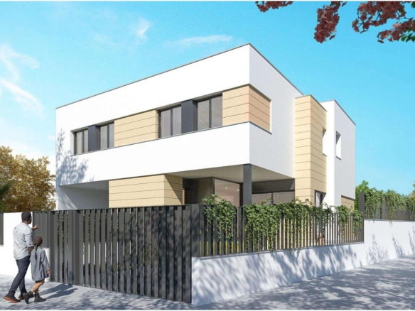 Ref. 6438 - Próxima promoción de obra nueva en Fondo Somella, Vilanova i la Geltrú – Vivienda esquinera moderna con jardín y terraza en una de las mejores zonas residenciales
