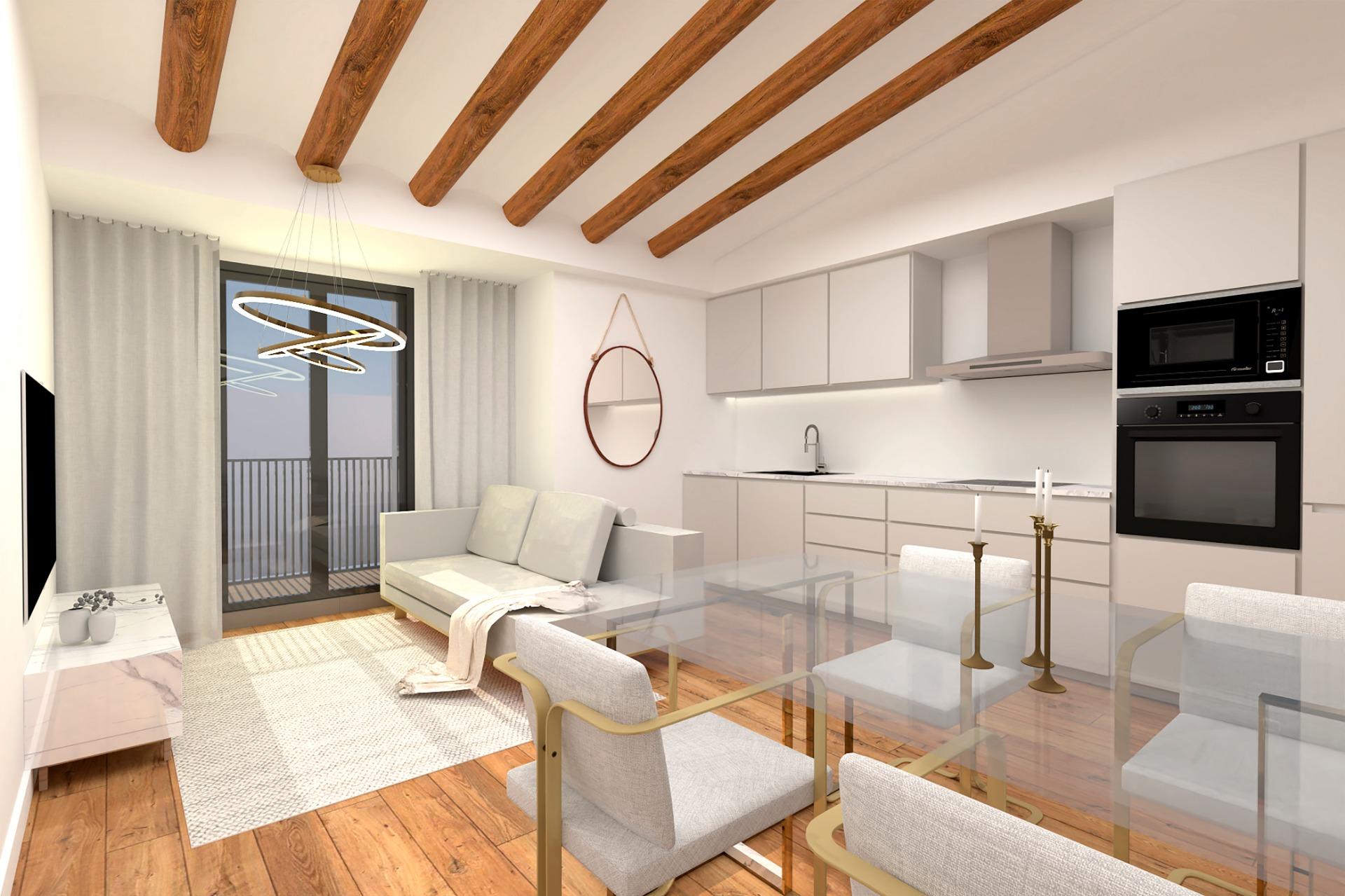 Ref. 6466 – 1 bedroom apartment in a renovated building in the centre of Vilafranca